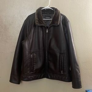 Guess Leather Jacket Size XL